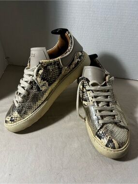 ESSEutESSE City sneakers Gold Snake Skin print 38 made in Italy